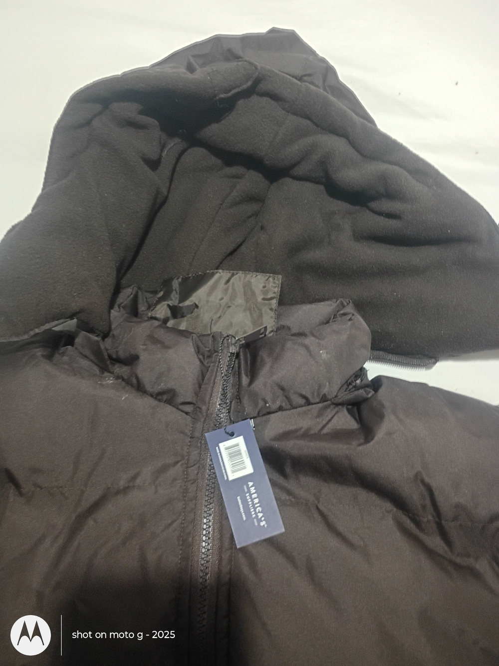 Black Hooded Puffer Jacket -